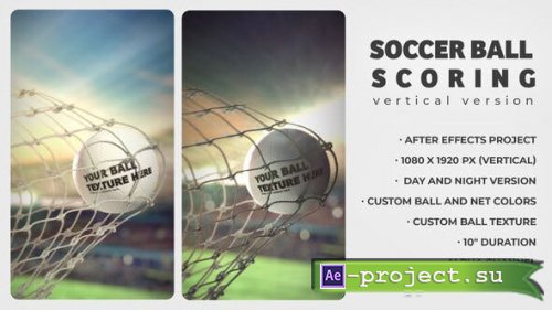 Videohive - Soccer Ball Scoring Logo Reveal Intro Opener Vertical - 34615444 - Project for After Effects