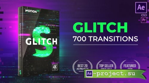 Videohive - Glitch Transitions V3 - 21059280 - Project & Script for After Effects