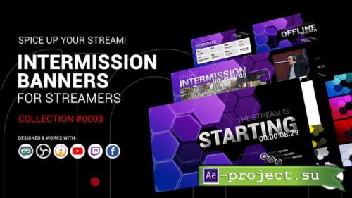 Videohive - Stream Intermission Banners. Collection #0003 - 34145094 - Project for After Effects