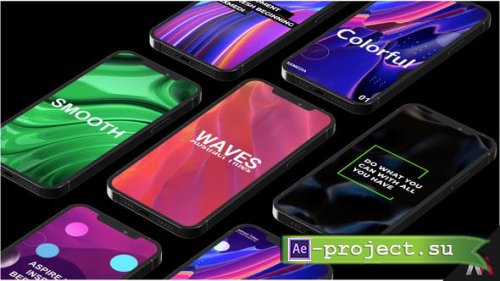 Videohive - Abstract Titles | Waves | Mobile - 34627202 - Project for After Effects