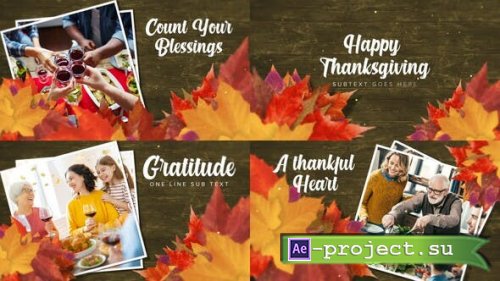 Videohive - Thanksgiving - Autumn Slideshow - 34636837 - Project for After Effects