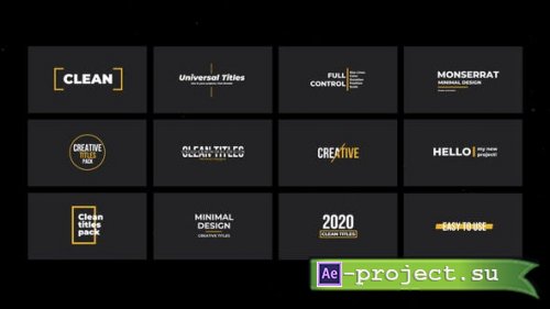 Videohive - Clean Titles | After Effects - 34659313 - Project for After Effects