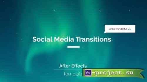 Videohive - Social Media Transitions - 34695747 - Project for After Effects