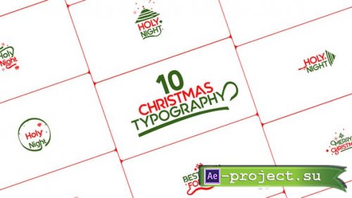 Videohive - Christmas Typography - 34756960 - Project for After Effects