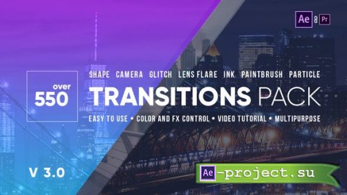 Videohive - Transitions V3 - 21861548 - Project for After Effects