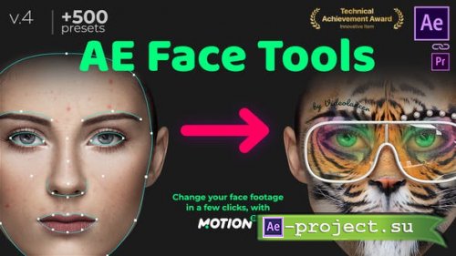 Videohive - AE Face Tools V4.1.2 - 24958166 - Project & Script for After Effects