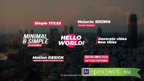 Videohive - Simple Titles | After Effects - 34773504 - Project for After Effects