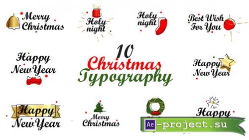 Videohive - Christmas Typography - 34791702 - Project for After Effects