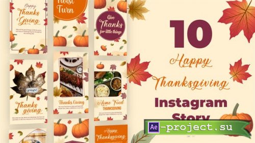 Videohive - Thanksgiving Greeting Instagram Stories - 34816027 - Project for After Effects