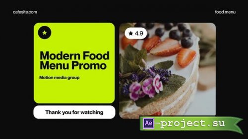 Videohive - Modern Food Menu - 34909571 - Project for After Effects