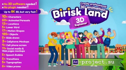 Videohive - Briskland, Professional 3D Explainer Toolkit - 34486672 - Project & Script for After Effects