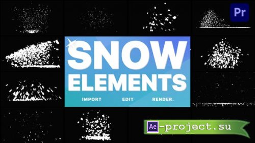 Videohive - Christmas Snow Elements | Premiere Pro MOGRT - 34885133