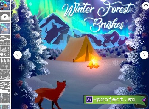 Winter Forest Brushes Pack for Procreate