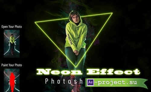 Neon Effect Photoshop Action - 6782466