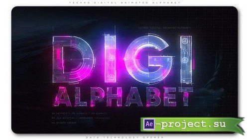 Techno Digital Animated Alphabet 22592914 - Project for After Effects (Videohive)