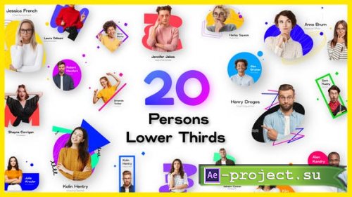 Videohive - 20 Person Introduction Lower Thirds - 34980131 - Project for After Effects