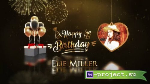 Videohive - Golden Birthday Wishes - 34742367 - Project for After Effects