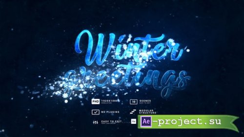 Videohive - Winter Greetings | Snowflakes Titles - 34974171 - Project for After Effects