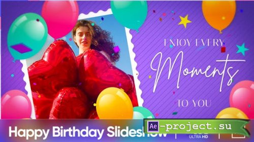 Videohive - Bright Happy Birthday Slideshow - 35122476 - Project for After Effects