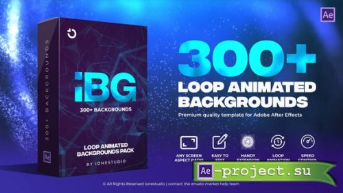 Videohive - iBG | 300+ Loop Backgrounds - 35090369 - Project & Script for After Effects