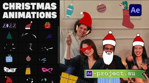 Videohive - Christmas Mask And Sticker Animations for After Effects - 35101733 - Project for After Effects