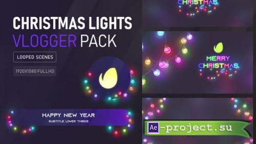 Videohive - Christmas Lights Vlogger Pack - 35134224 - Project for After Effects