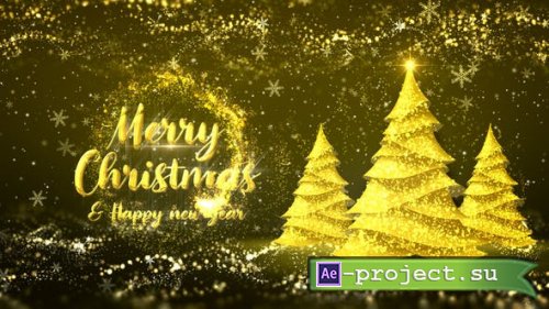 Videohive - Golden Christmas Tree Wishes - 35111606 - Project for After Effects
