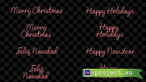 Videohive - Christmas Candy Cane Text - 35154619 -  Motion Graphics