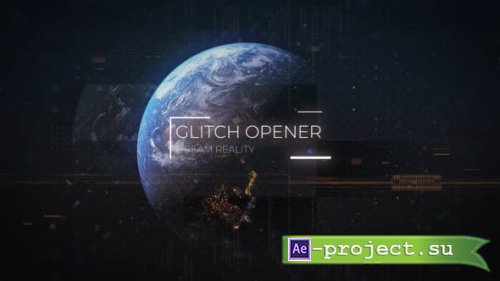 Videohive - Technology Glitch Earth Titles - 35205433 - Project for After Effects