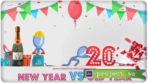Videohive - Happy New Year vs Bad Old Year - Humorous Greetings - 20992941 - Project for After Effects