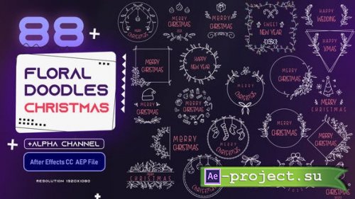 Videohive - Floral Doodles Pack - Christmas - 35321836 - Project for After Effects