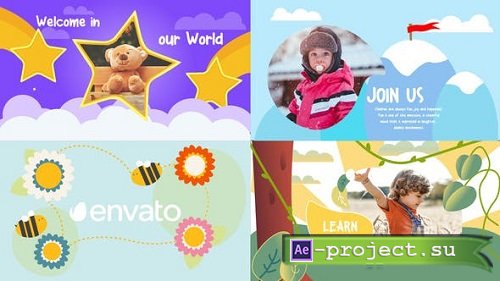 Videohive - Cartoon Kids Scenes for FCPX - 35843879 - Project For Final Cut & Apple Motion