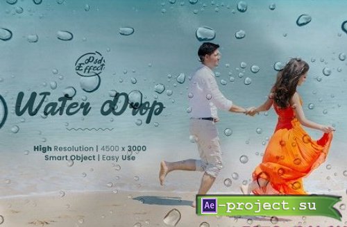 Water Drop Photo Effect PSD
