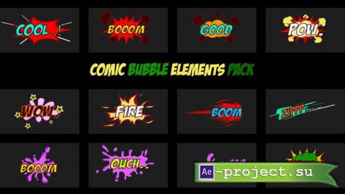 Videohive - Comic Bubble Elements Pack - 35473832 - Project for After Effects