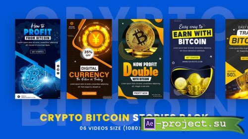 Videohive - Crypto Bitcoin Stories Pack - 35487571 - Project for After Effects