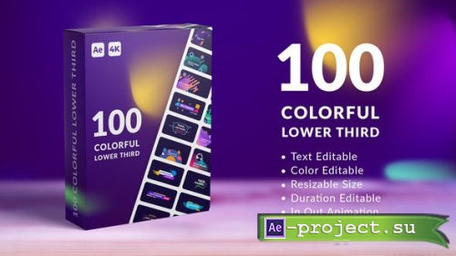Videohive - 100 Colorful Lower Thirds | After Effects - 35584463 - Project for After Effects