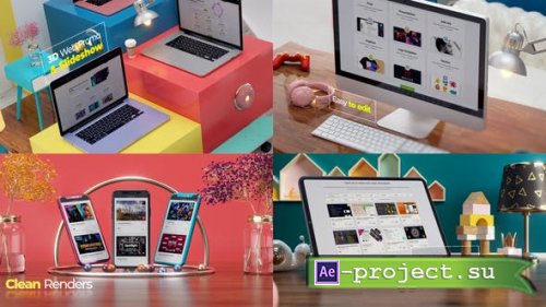 Videohive - 3D Web Promo & Slideshow - 35590431 - Project for After Effects