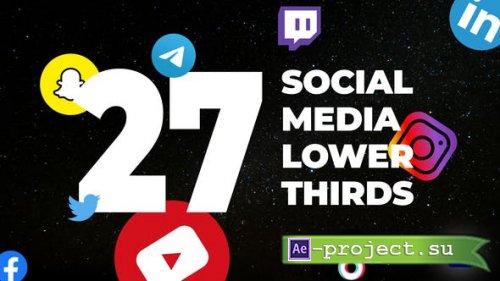 Videohive - Social Media Lower Thirds - 31743756 - Project for After Effects