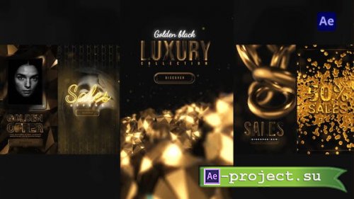 Videohive - Golden Black Instagram Stories - 34519495 - Project for After Effects
