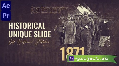 Videohive - Historical Timeline Slideshow || Brush Slideshow (MOGRT) - 35640013 - After Effects & Premiere Pro Templates