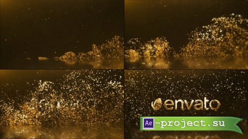 Videohive - Golden Glitter Particles Logo Reveal - 34333980 - Project for After Effects