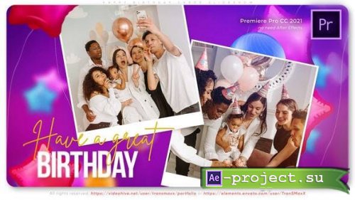 Videohive - Happy Birthday Cards Slideshow - 35593054 - Premiere Pro Templates