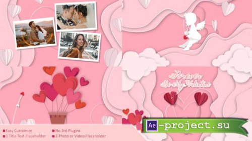 Videohive - Papercut Valentine Day Greetings - 35754420 - Project for After Effects