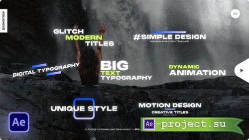 Videohive - Game Glitch Titles - 35878134 - Project for After Effects