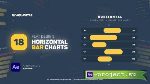 Videohive - Flat Design Horizontal Bar Charts - 35825515 - Project for After Effects