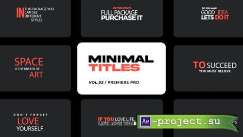 Videohive - Minimal Titles for Premiere Pro Vol 02 - 35875066 - Premiere Pro Templates