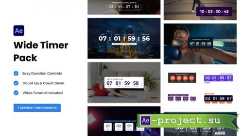 Videohive - Wide Timers - 35852794 - Project for After Effects