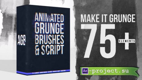 Videohive - Animated Grunge Brushes Collection + Script - 35941079 - Project for After Effects