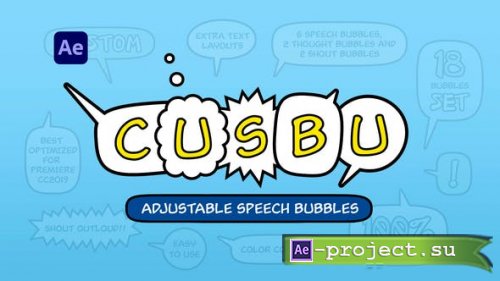 Videohive - Adjustable Speech Bubbles Text - 35972435 - Project for After Effects