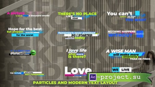 Videohive - Particles and Creative Text Layout - 35983142 - Project for After Effects